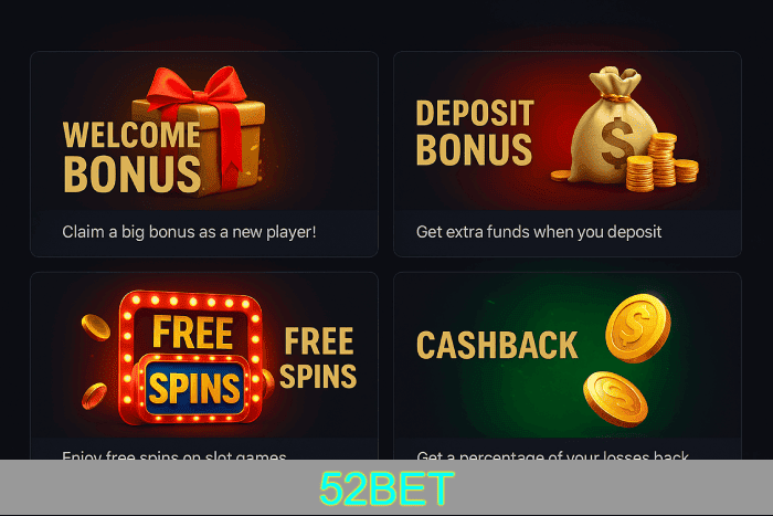 Baú de bônus Cassino 52BET prêmios e recompensas