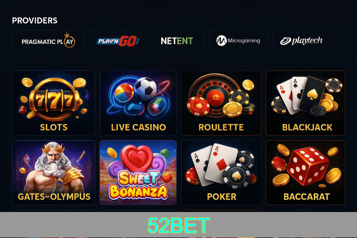 Jogos clássicos de cassino 52BET